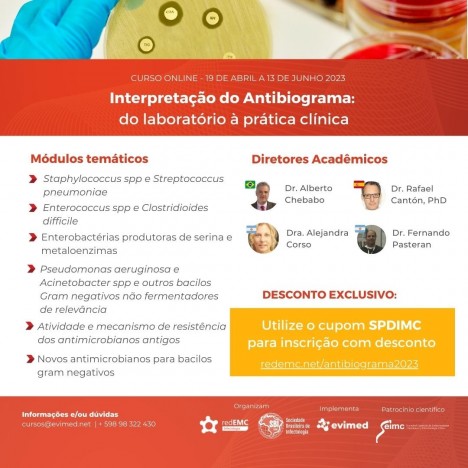redEMC Curso Online: Interpretação do Antibiograma 2023: do laboratório à prática clínica